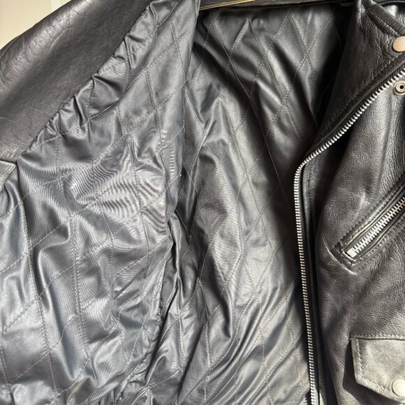 Vintage "Echtes Leder" (Genuine Leather) Motorcycle Jacket - Picture 3 of 6